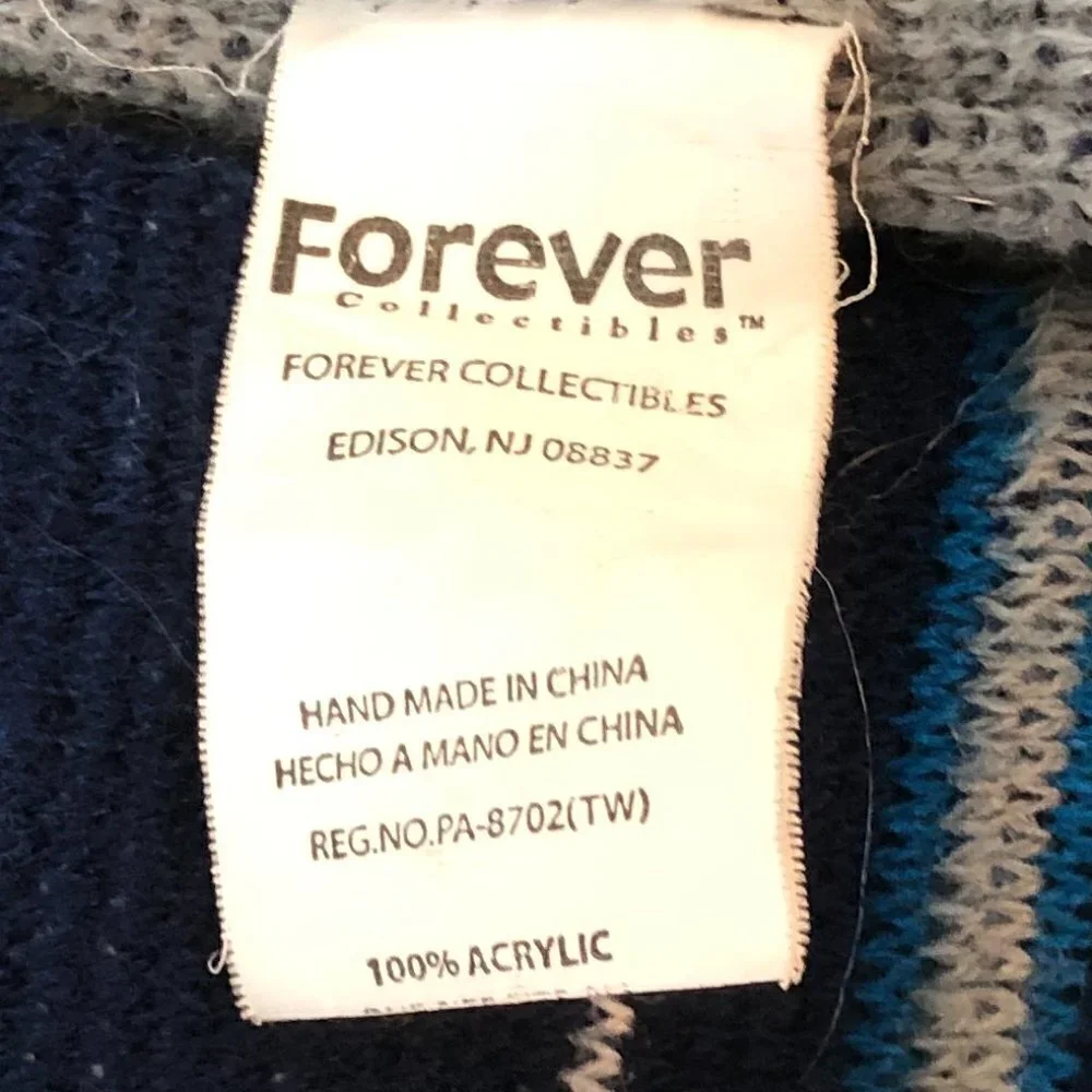 NFL Forever Collectibles Superbowl XLV 45 Gray & Blue North Texas‎ Scarf